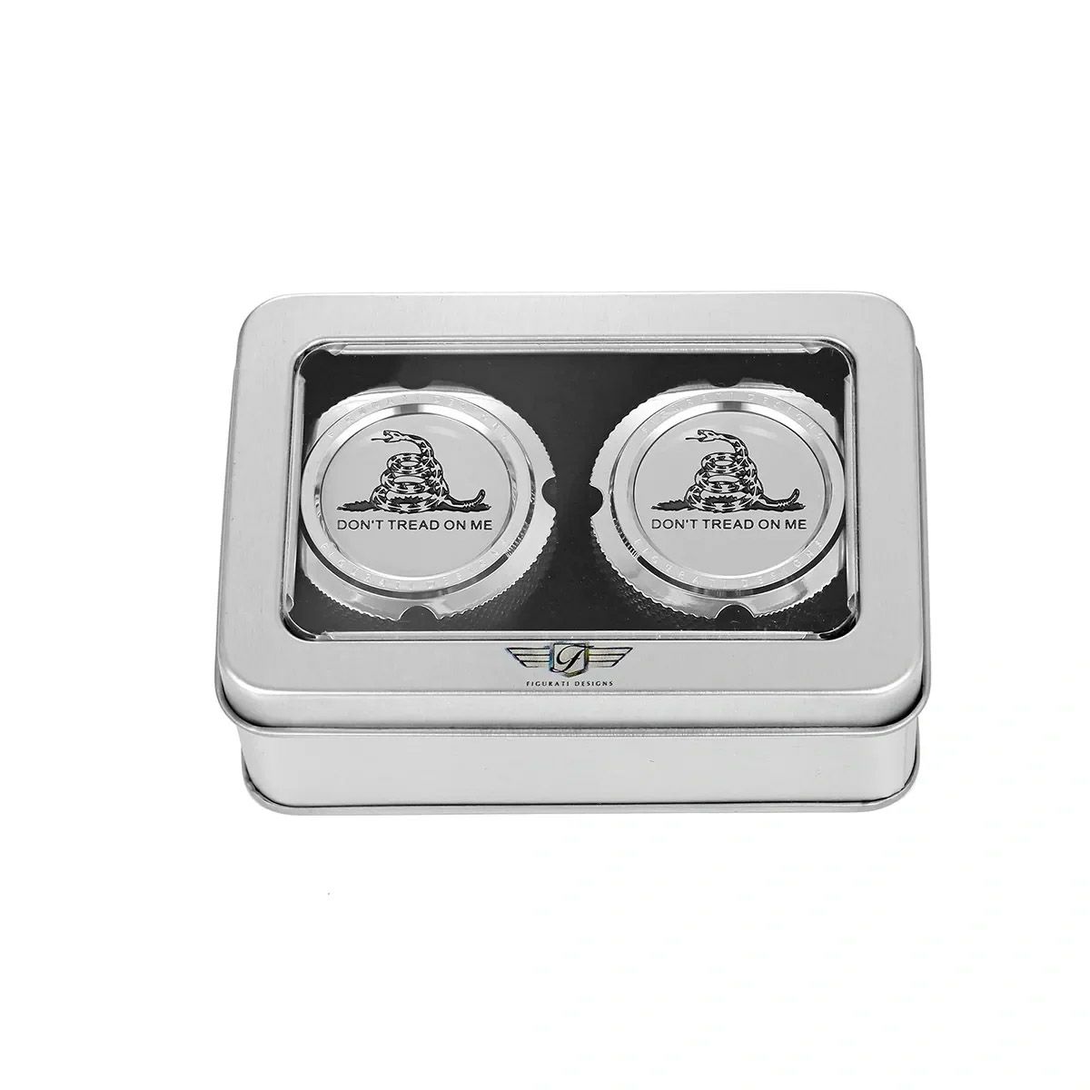 ハーレー フロントアクスルカバー Dont Tread on Meデザイン (シルバー)2