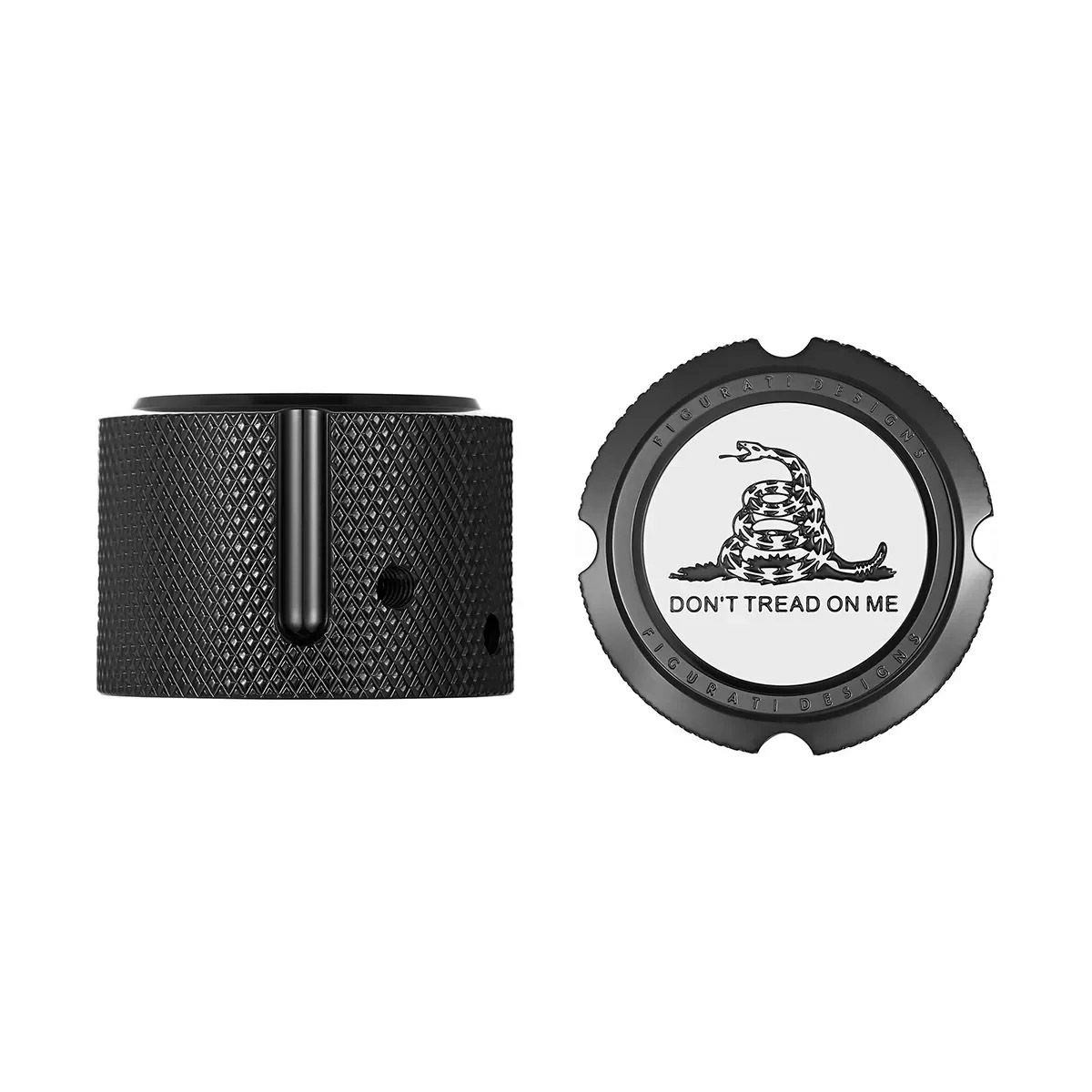 ハーレー フロントアクスルカバー Dont Tread on Meデザイン (ブラック)1