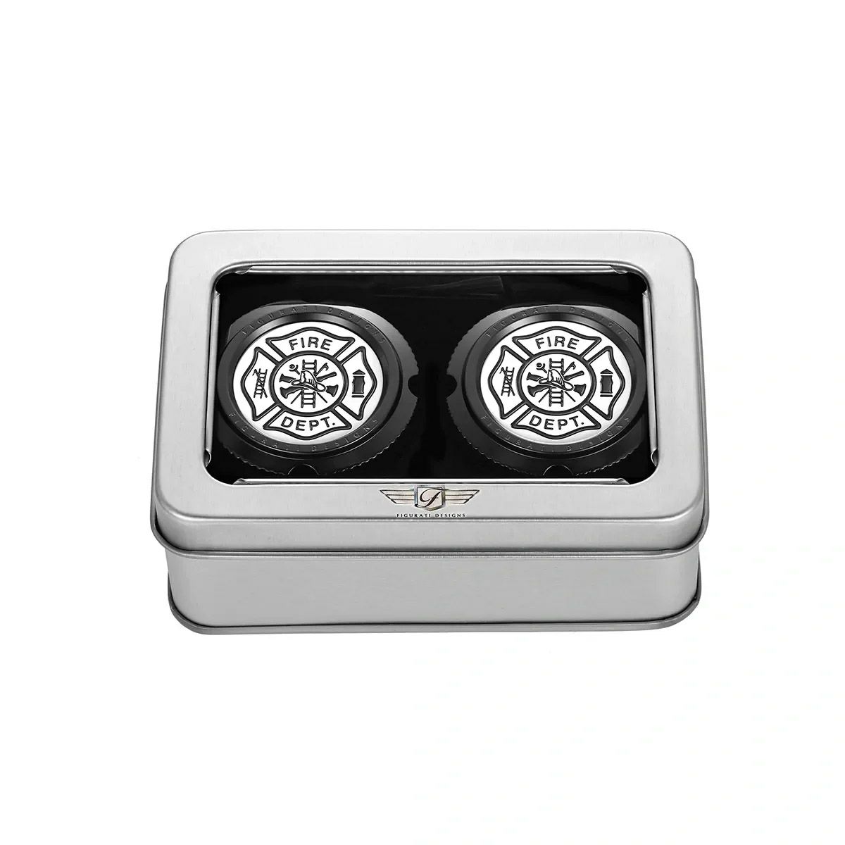 ハーレー フロントアクスルカバー 消防士マルタ十字デザイン (ブラック)2