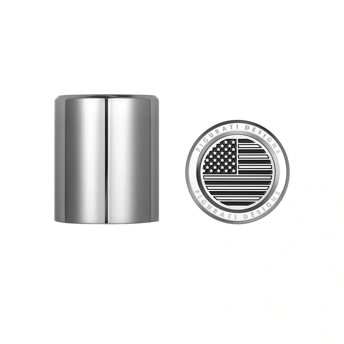 ハーレー ドッキングポイントカバー ショート 星条旗デザイン (シルバー)1