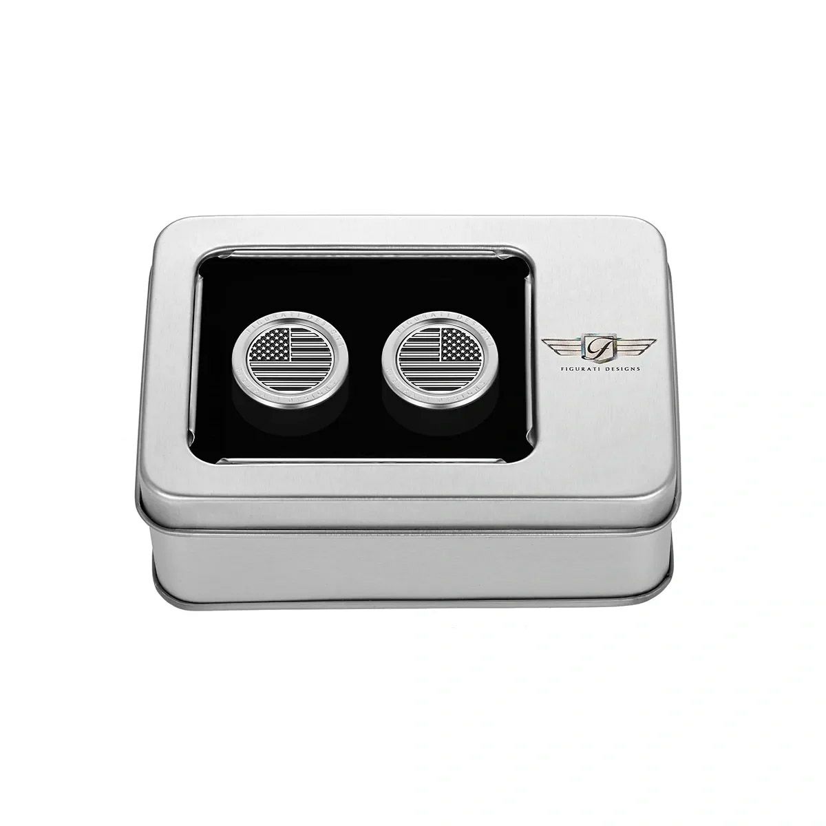 ハーレー ドッキングポイントカバー ショート 星条旗デザイン (シルバー)2