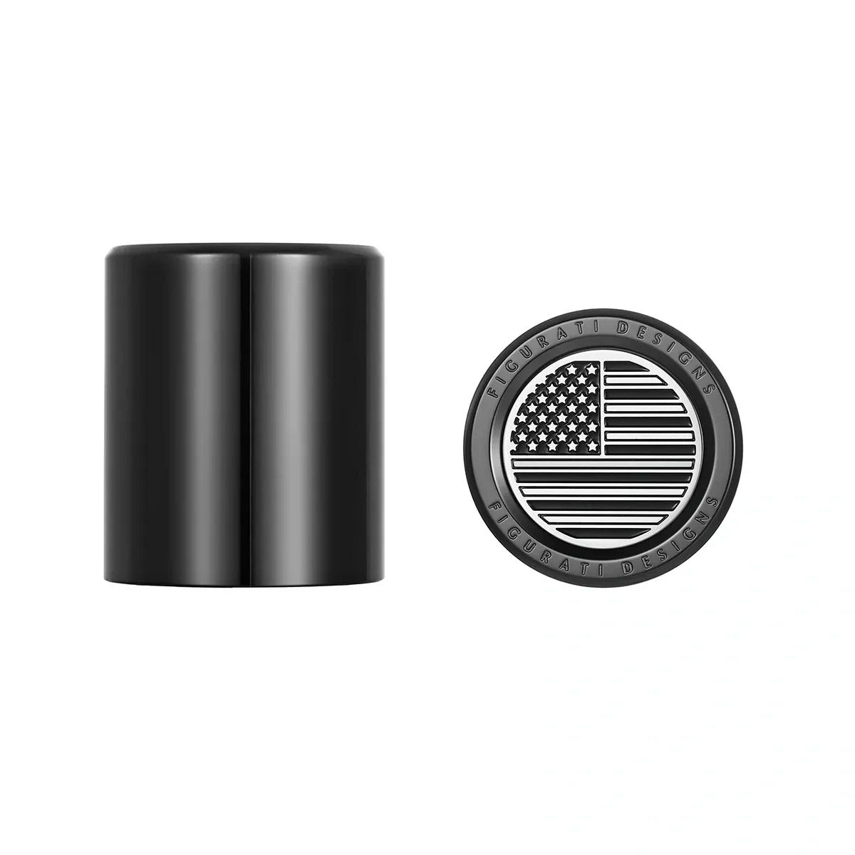 ハーレー ドッキングポイントカバー ワイド 星条旗デザイン (ブラック)1