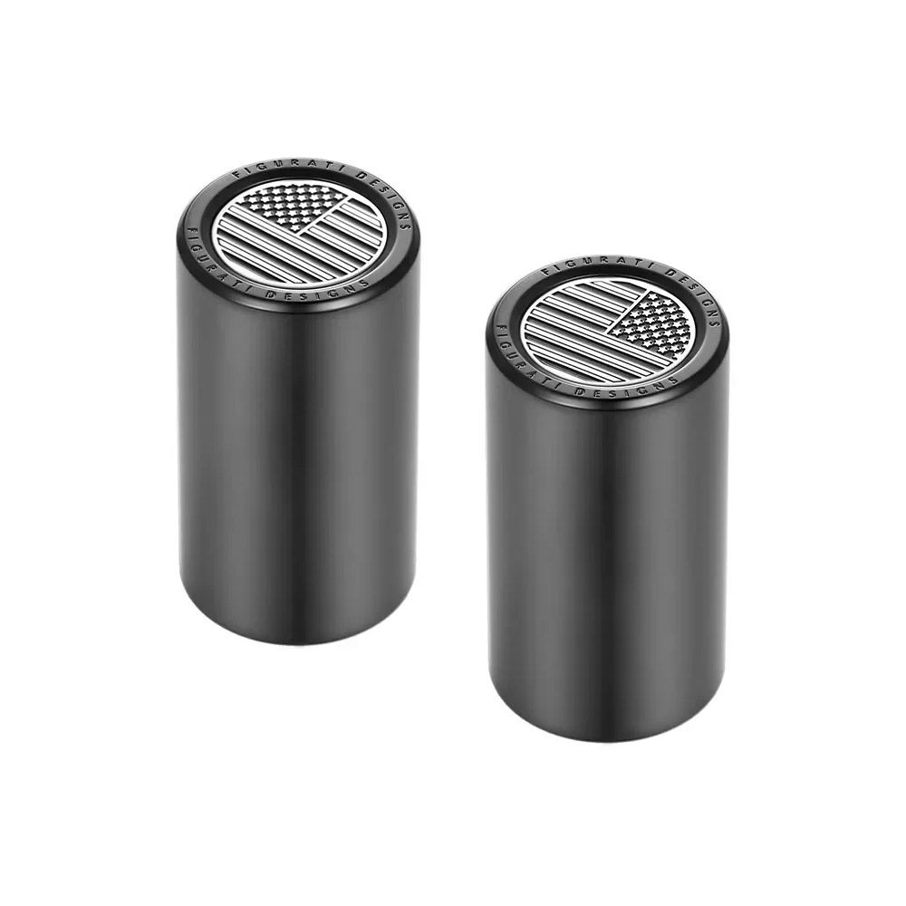 ハーレー ドッキングポイントカバー ロング 星条旗デザイン (ブラック)