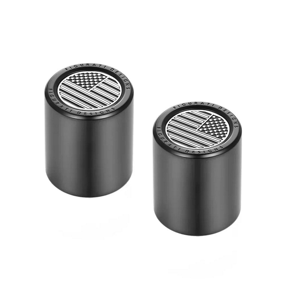 ハーレー ドッキングポイントカバー ショート 星条旗デザイン (ブラック)