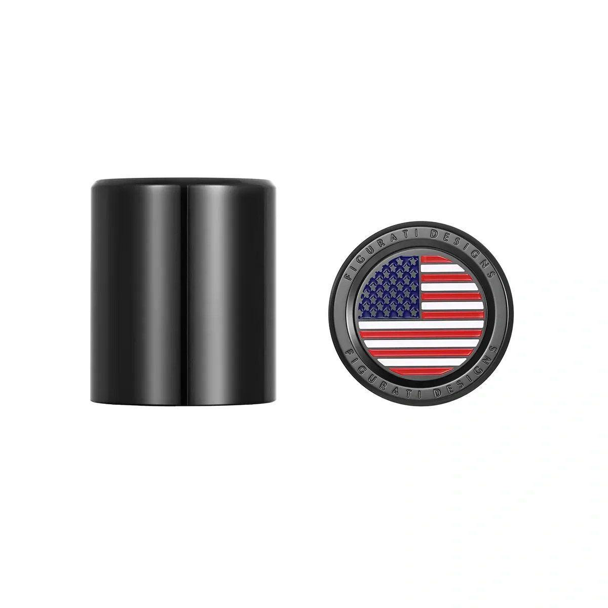 ハーレー ドッキングポイントカバー ショート カラー星条旗デザイン (ブラック)1