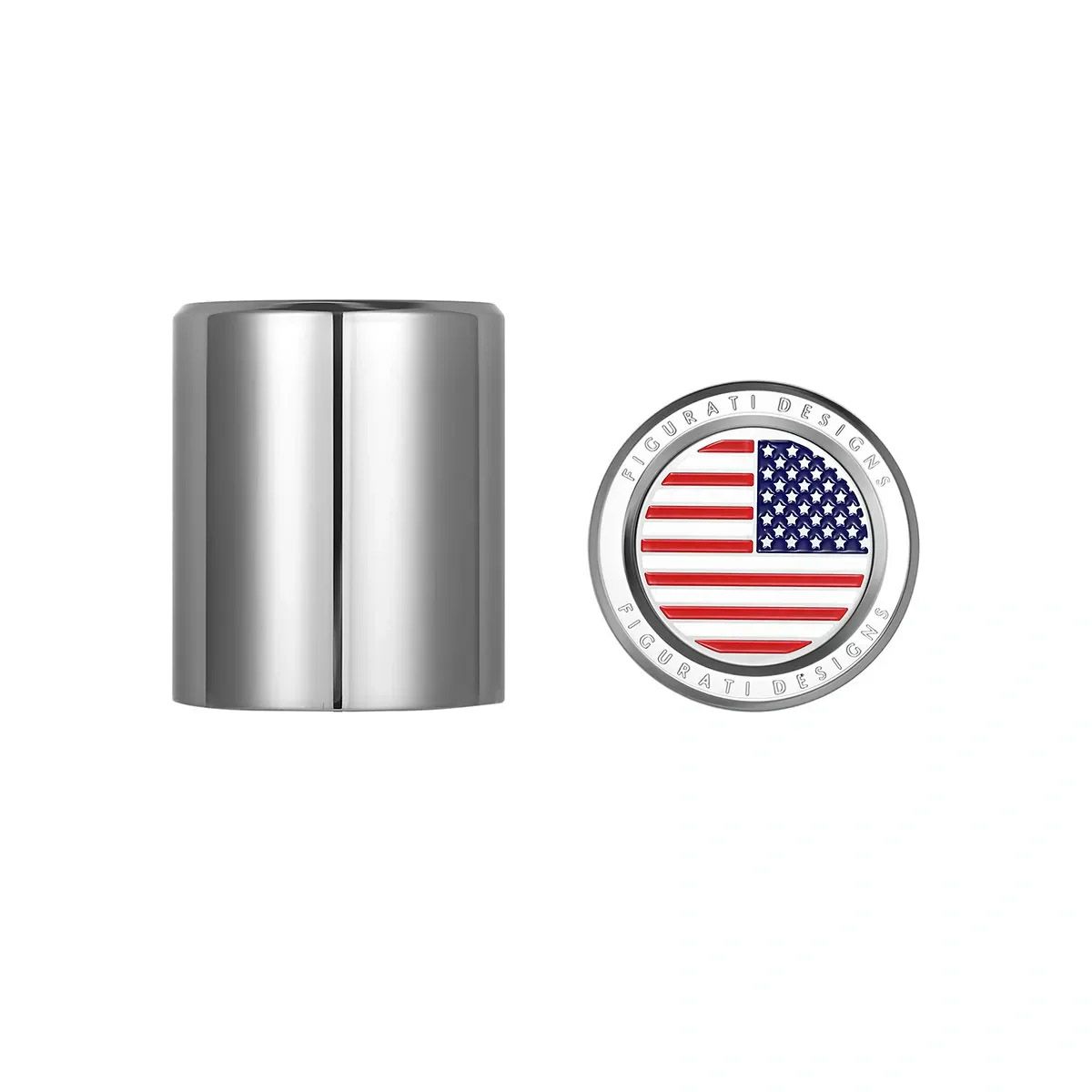 ハーレー ドッキングポイントカバー ショート カラー星条旗デザイン (シルバー)2