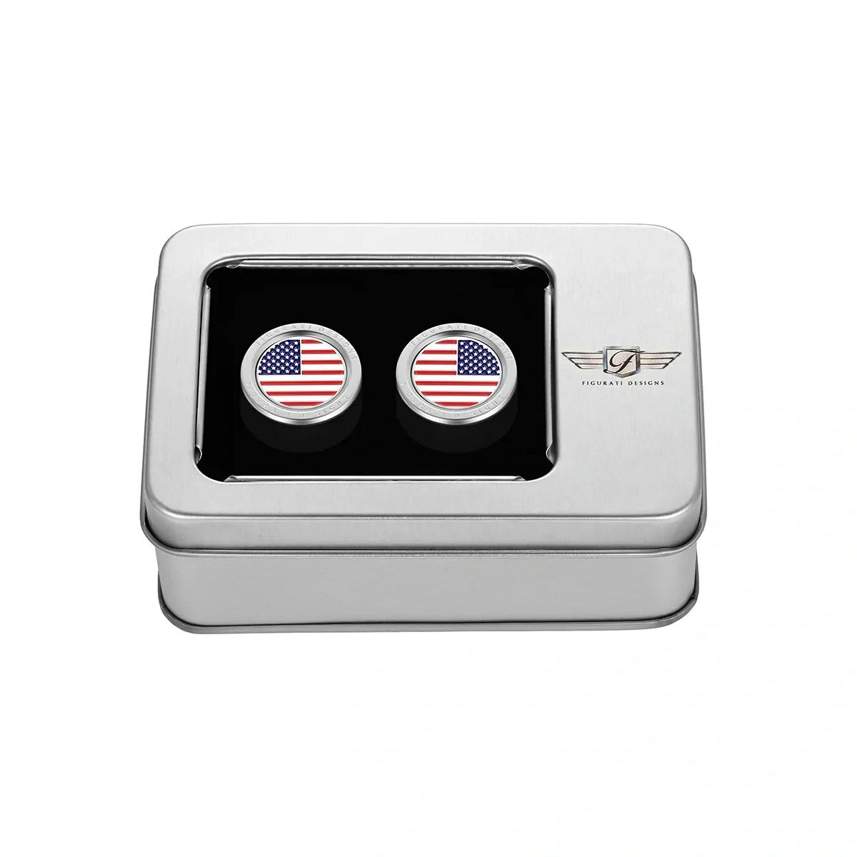 ハーレー ドッキングポイントカバー ショート カラー星条旗デザイン (シルバー)3