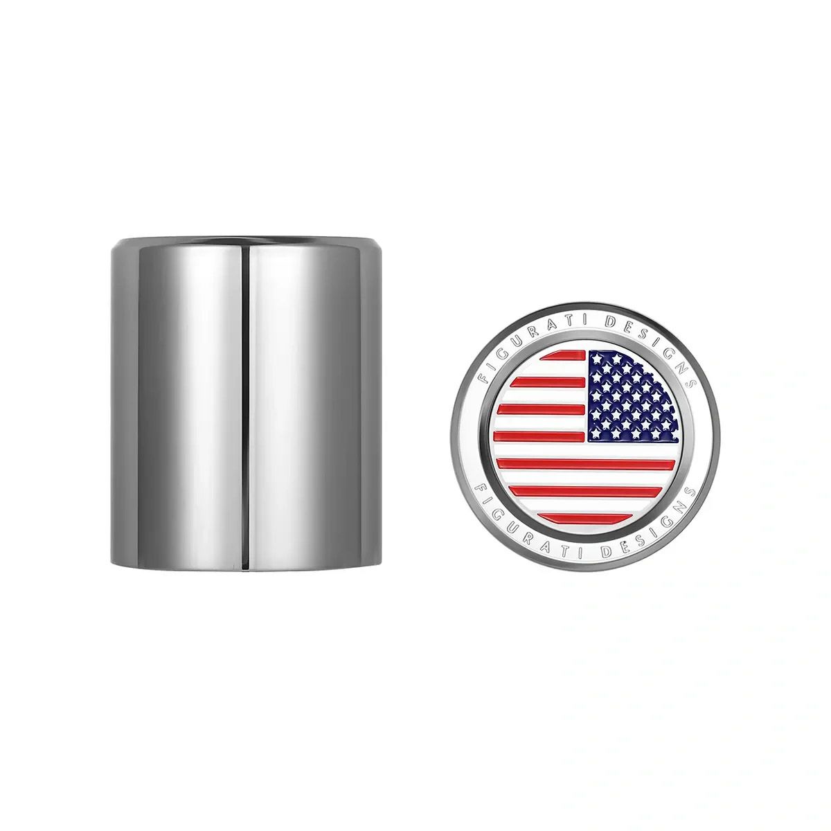 ハーレー ドッキングポイントカバー ワイド カラー星条旗デザイン (シルバー)1