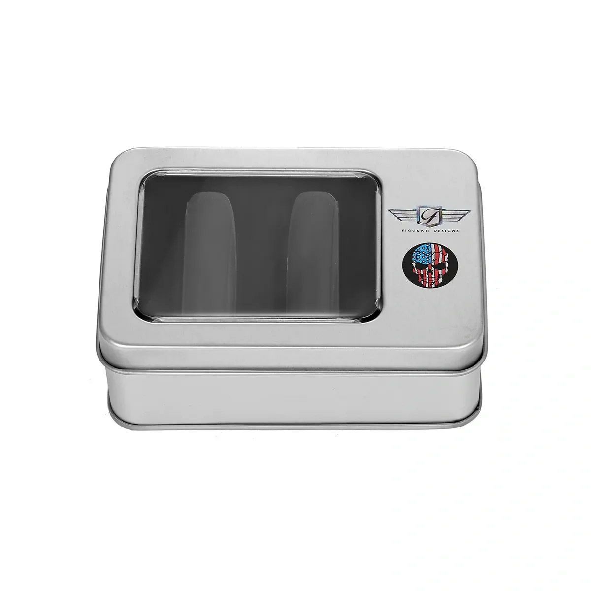 ハーレー ドッキングポイントカバー ロング カラー星条旗スカルデザイン (ブラック)2