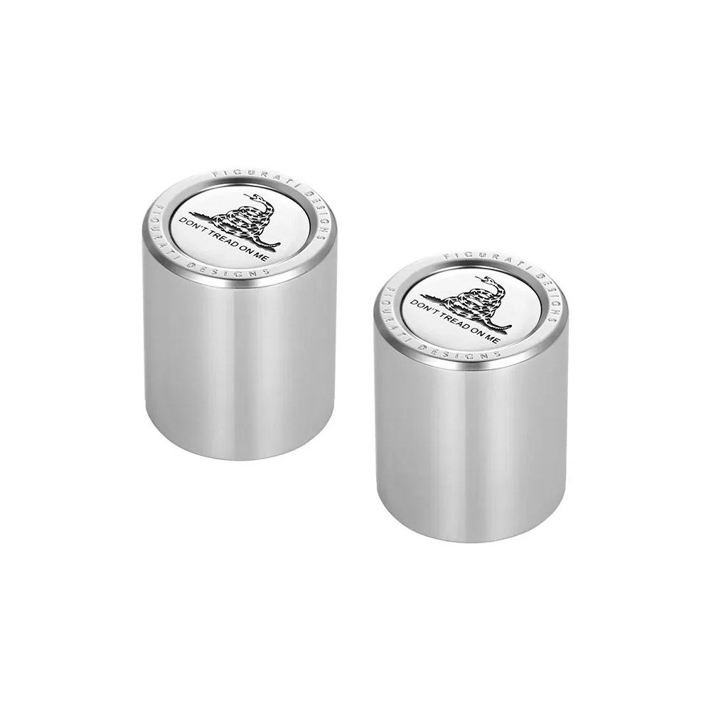 ハーレー ドッキングポイントカバー ショート Dont Tread on Meデザイン (シルバー)