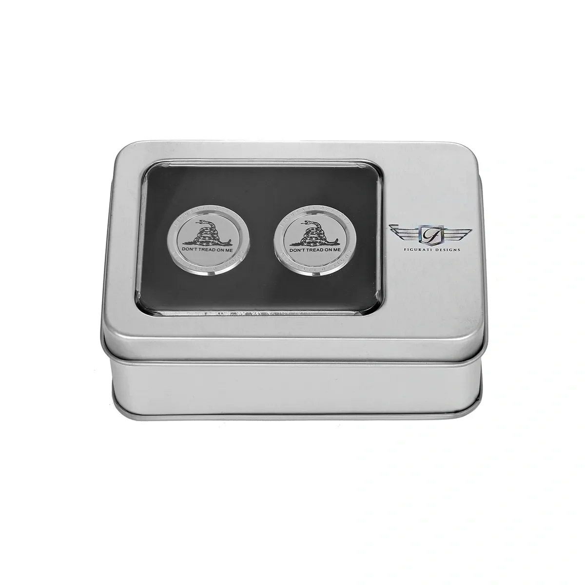 ハーレー ドッキングポイントカバー ショート Dont Tread on Meデザイン (シルバー)2