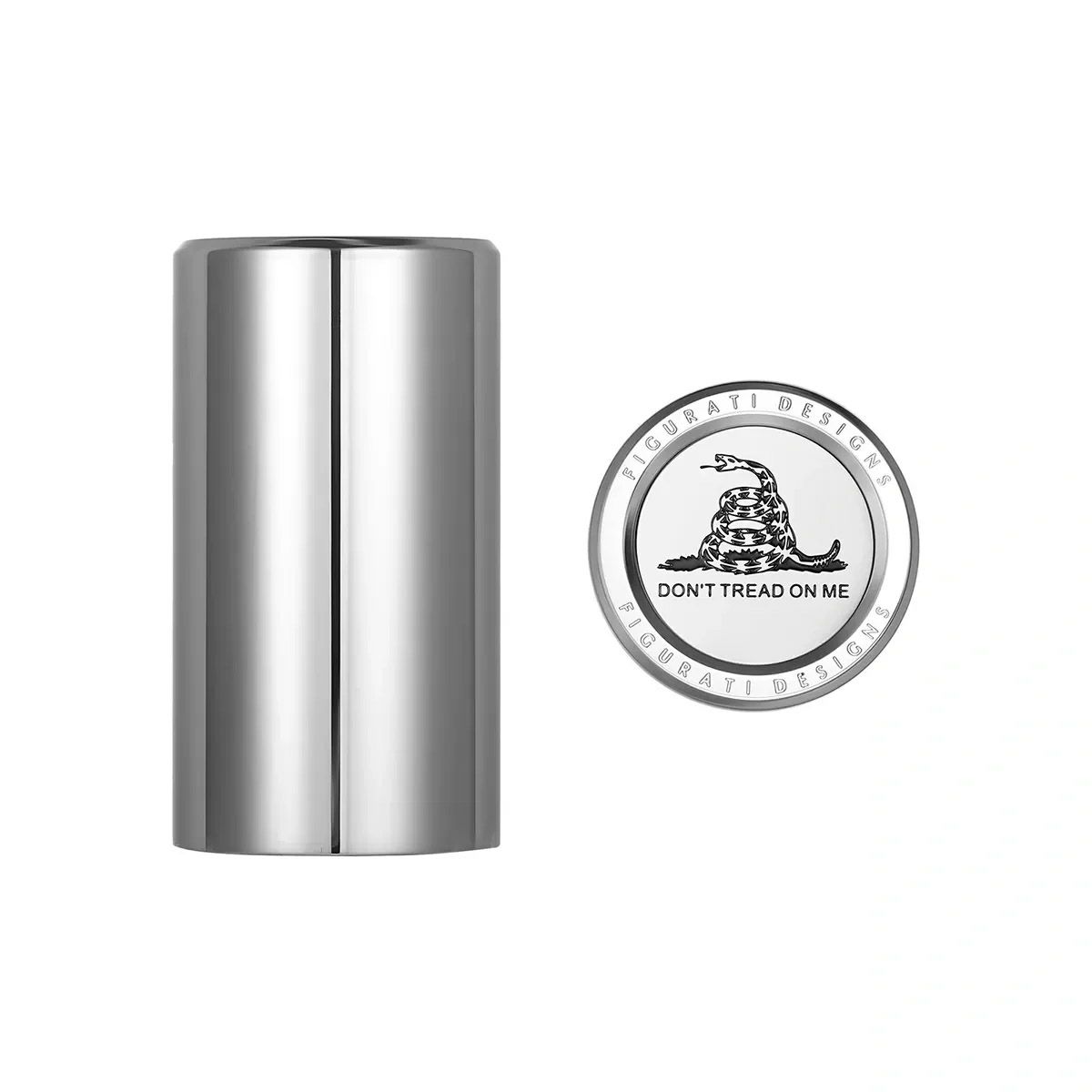 ハーレー ドッキングポイントカバー ロング Dont Tread on Meデザイン (シルバー)1