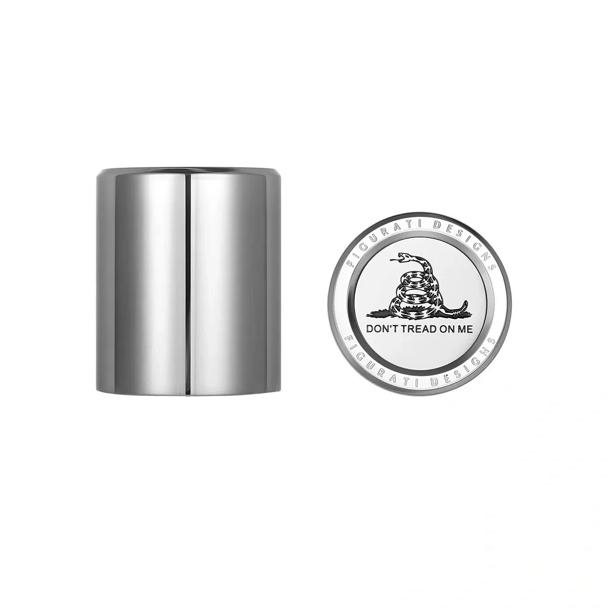 ハーレー ドッキングポイントカバー ワイド Dont Tread on Meデザイン (シルバー)1