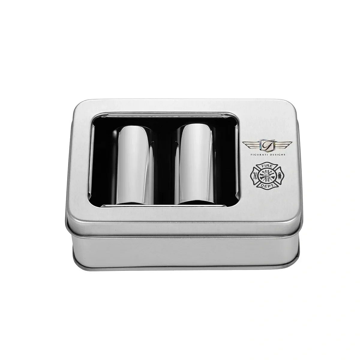  ハーレー ドッキングポイントカバー ロング 消防士マルタ十字デザイン (シルバー)3