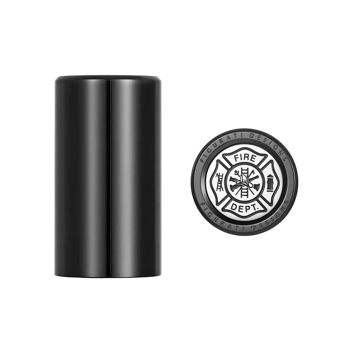 ハーレー ドッキングポイントカバー ロング 消防士マルタ十字デザイン (ブラック)1