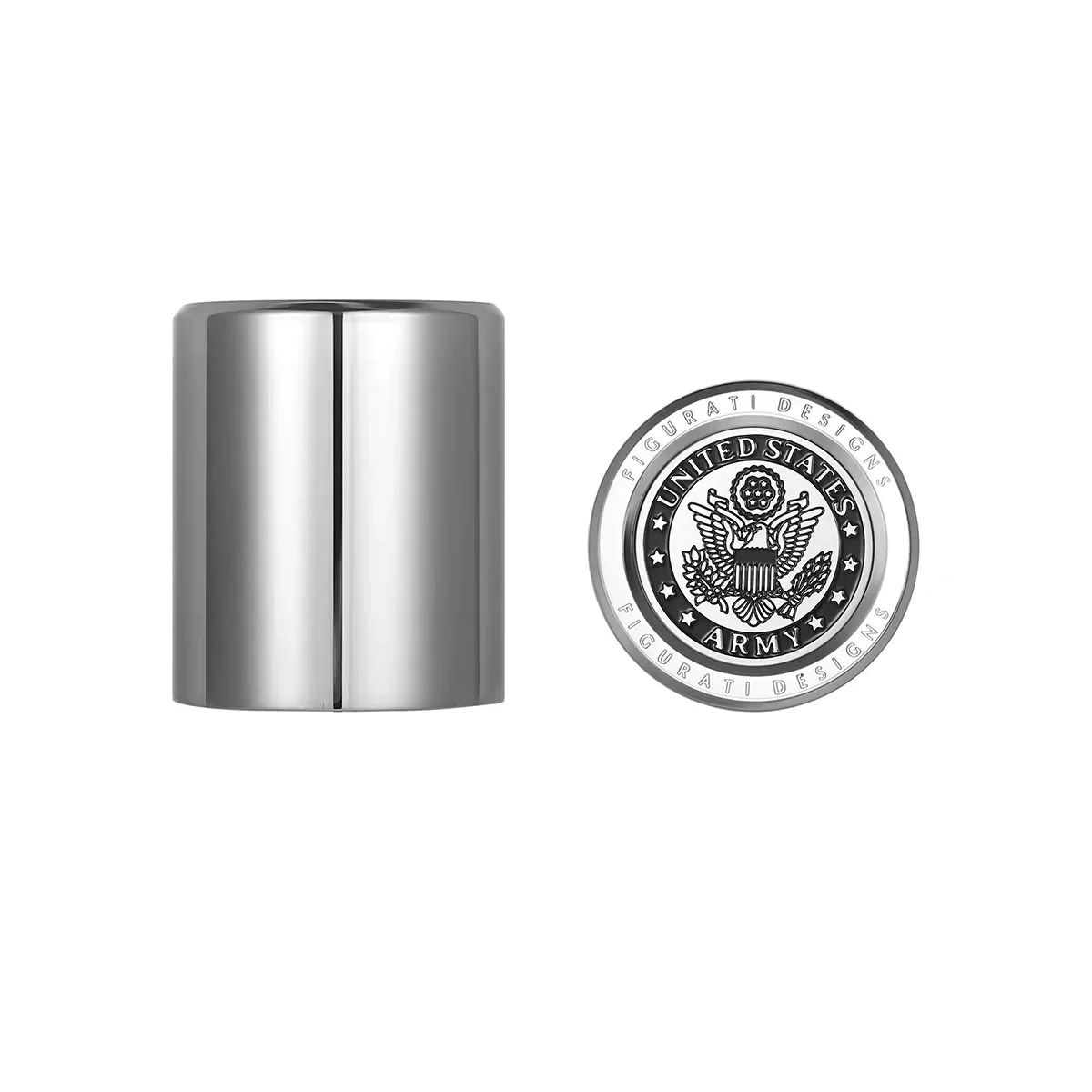 ハーレー ドッキングポイントカバー ワイド USアーミーデザイン (シルバー)1