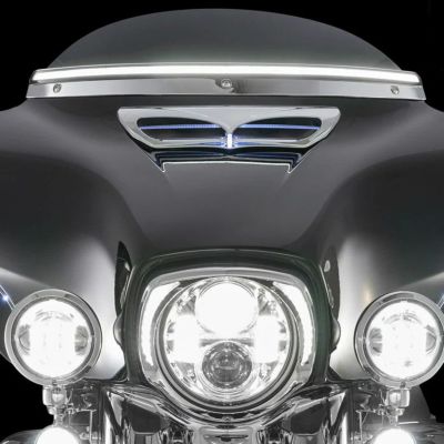 2014～2023 ストリートグライド、エレクトラグライド ソレイル シーケンシャル・ウィンドシールドトリム (クローム) シロ