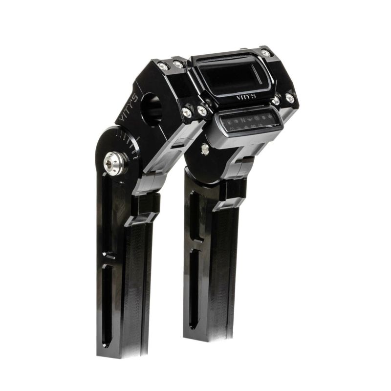 FXBB/S、FXLRST アジャスタブル ライザー 8インチ ブラック 1-1/8インチハンドル用 Vitys Design （ビティーズデザイン）
