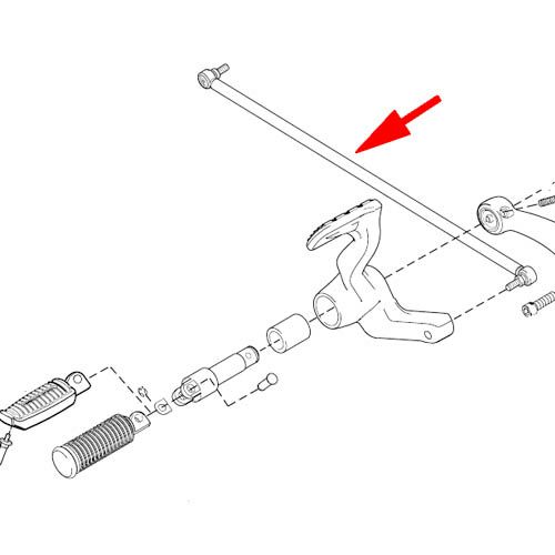 スポーツスター　フォワードコントロール　ブレーキロッド　ポリッシュ-01