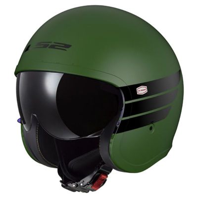 LS2 スピットファイア2 ジェット ヘルメット (ミリタリーグリーン)