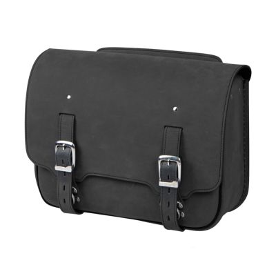 デグナー SB-114 オイルレザー・サドルバッグ 12L (ビンテージブラック)