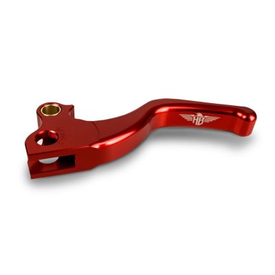ダイナ、スポーツスター、ソフテイル、ツーリング ショートレバー セット (レッド) ハインツバイクス