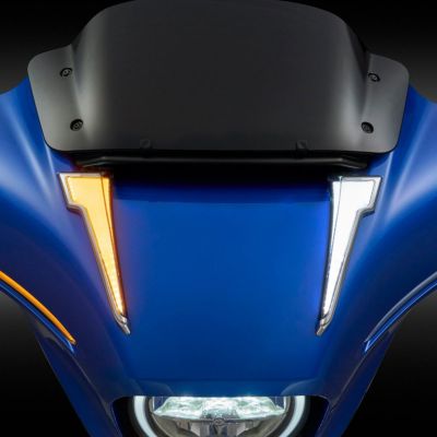 2024以降 ストリートグライド/ウルトラ クイル・LEDフェアリングライト (クローム) シロ