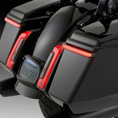 2024以降 ツーリング バッグブレード・LEDサドルバッグライト (スモーク) シロ