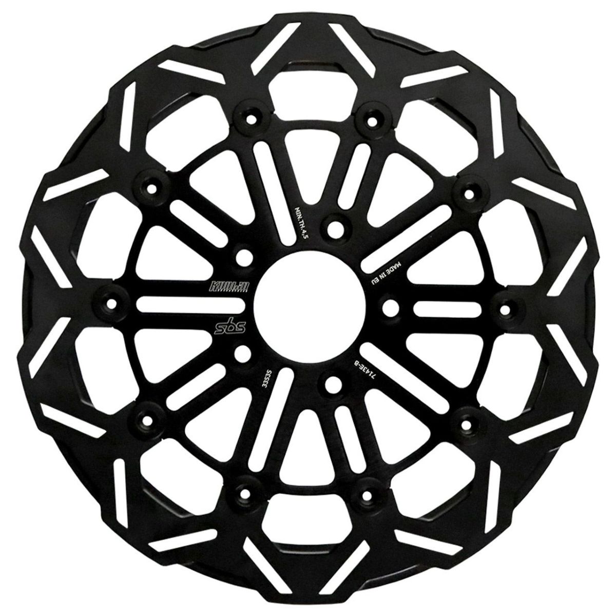 M8 ソフテイル 他 10スポーク・フロントブレーキローター11.8インチ (ブラック)