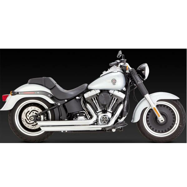 バンス＆ハインズ　'12以降ソフテイル用Big Shots Staggered クローム-02