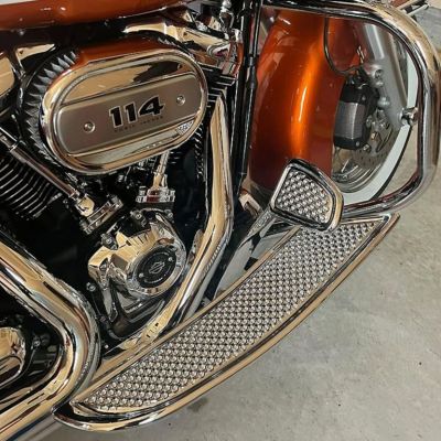 M8ソフテイル ワッフルXL・22インチ フットボード (クローム) サイクルスミス