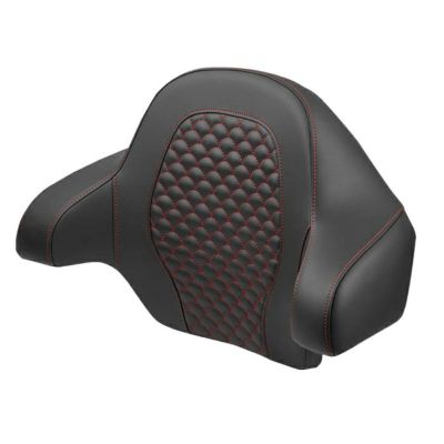 ハーレー ツーリング ロードソファ・ツアーパックバックレスト Dragon Scale ステッチ レッド サドルマン