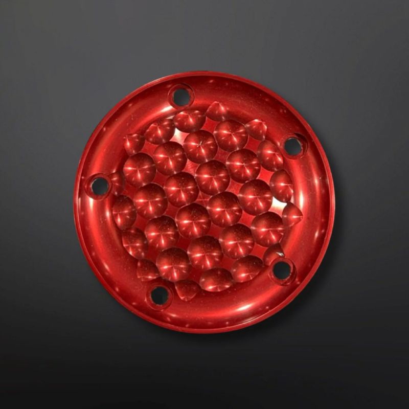 ツインカム ツーリング、ダイナ、ソフテイル シュレッダー・タイマーカバー (レッド)