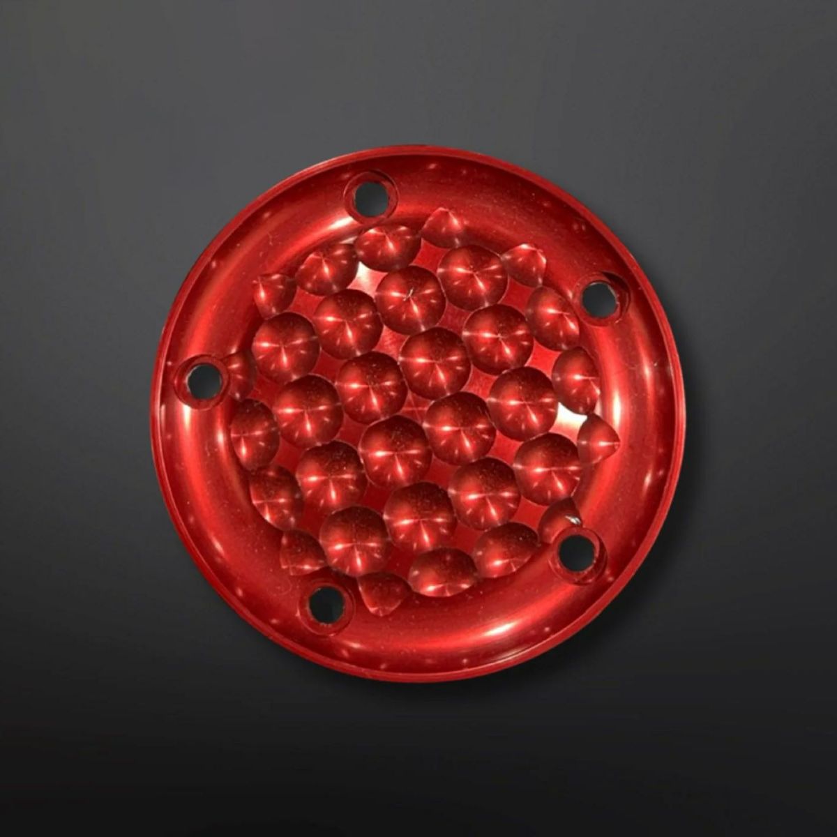 ツインカム ツーリング、ダイナ、ソフテイル シュレッダー・タイマーカバー (レッド)