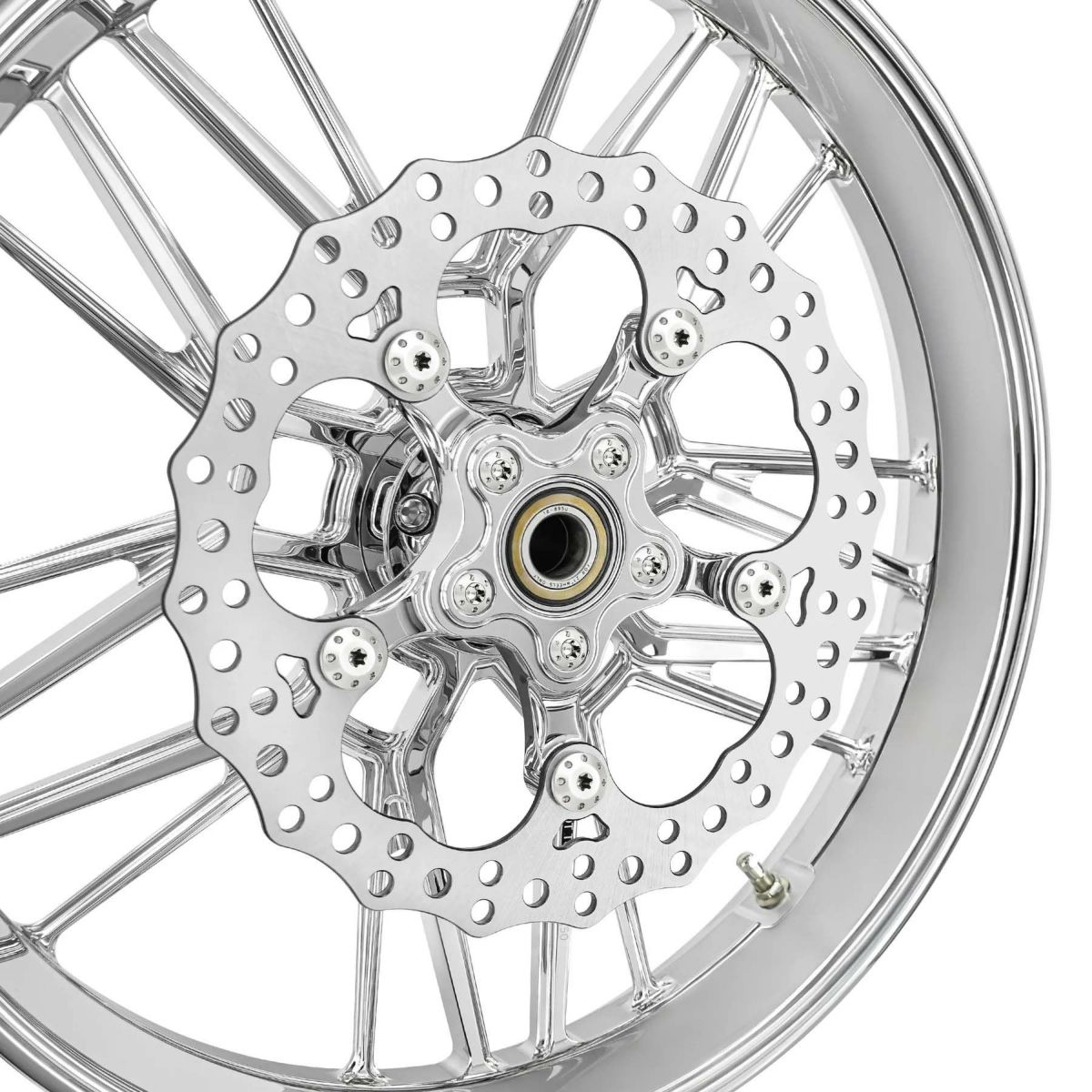 アレンネス ホイール ハブカートリッジ用 320mmスポークマウントローター・アダプター (クローム)