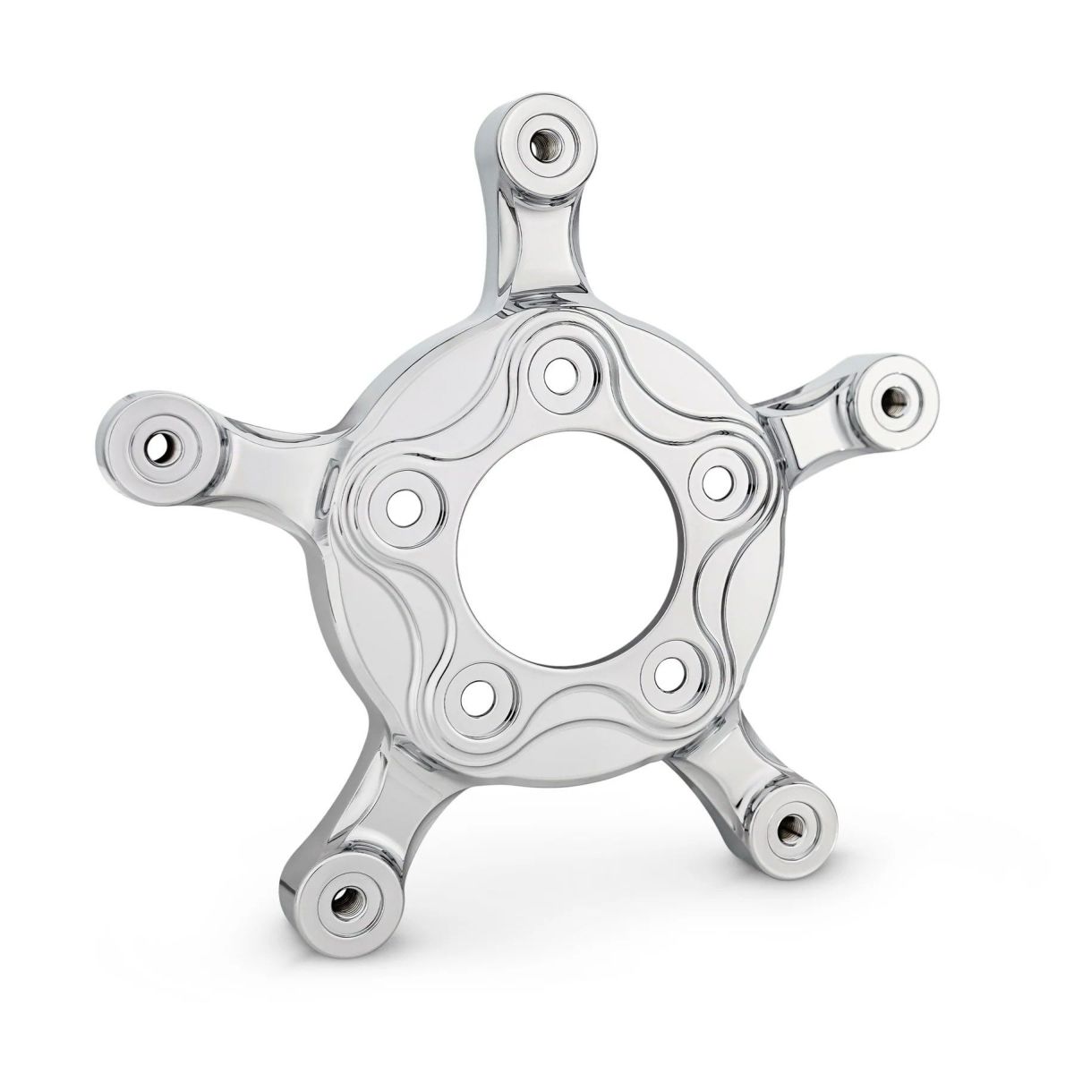 2000以降 ハーレー用 フロント 320mmスポークマウントローター・アダプター (クローム)