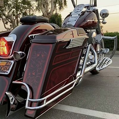2000～2007 ソフテイル エルレイ・サドルバッグガード/レール スタンダードサドルバッグ用 （クローム) CMC