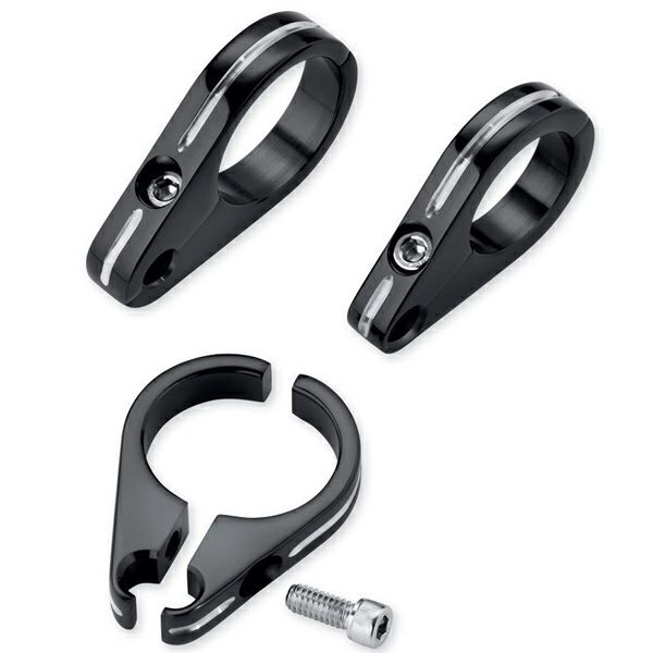 ビレット・クラッチケーブルクランプ　エッジカット（ブラック） 1-3/8インチ-02