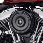 Bobberスタイル・ラウンドエアクリーナーカバー　グロスブラック-01