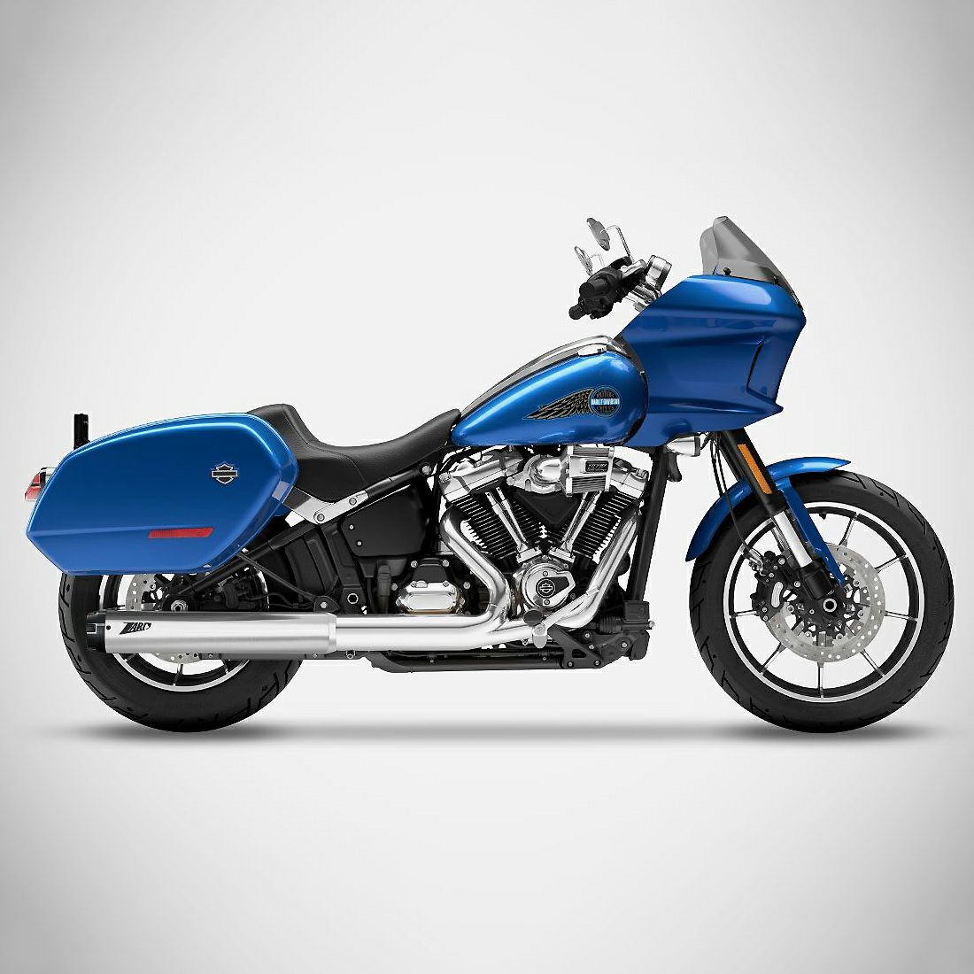 2025以降 ローライダーS/ST、ストリートボブ、ヘリテイジクラシック ユーロ5プラス・スリップオンマフラー (ポリッシュ)1