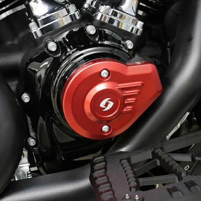 2024以降 ツーリング、2025以降 ソフテイル タイマーカバー (レッド)