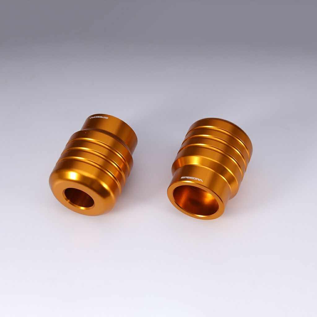 2014以降 ツーリング、2018以降 ソフテイル 純正クラッシュバー用 アルミスライダー (ゴールド)4