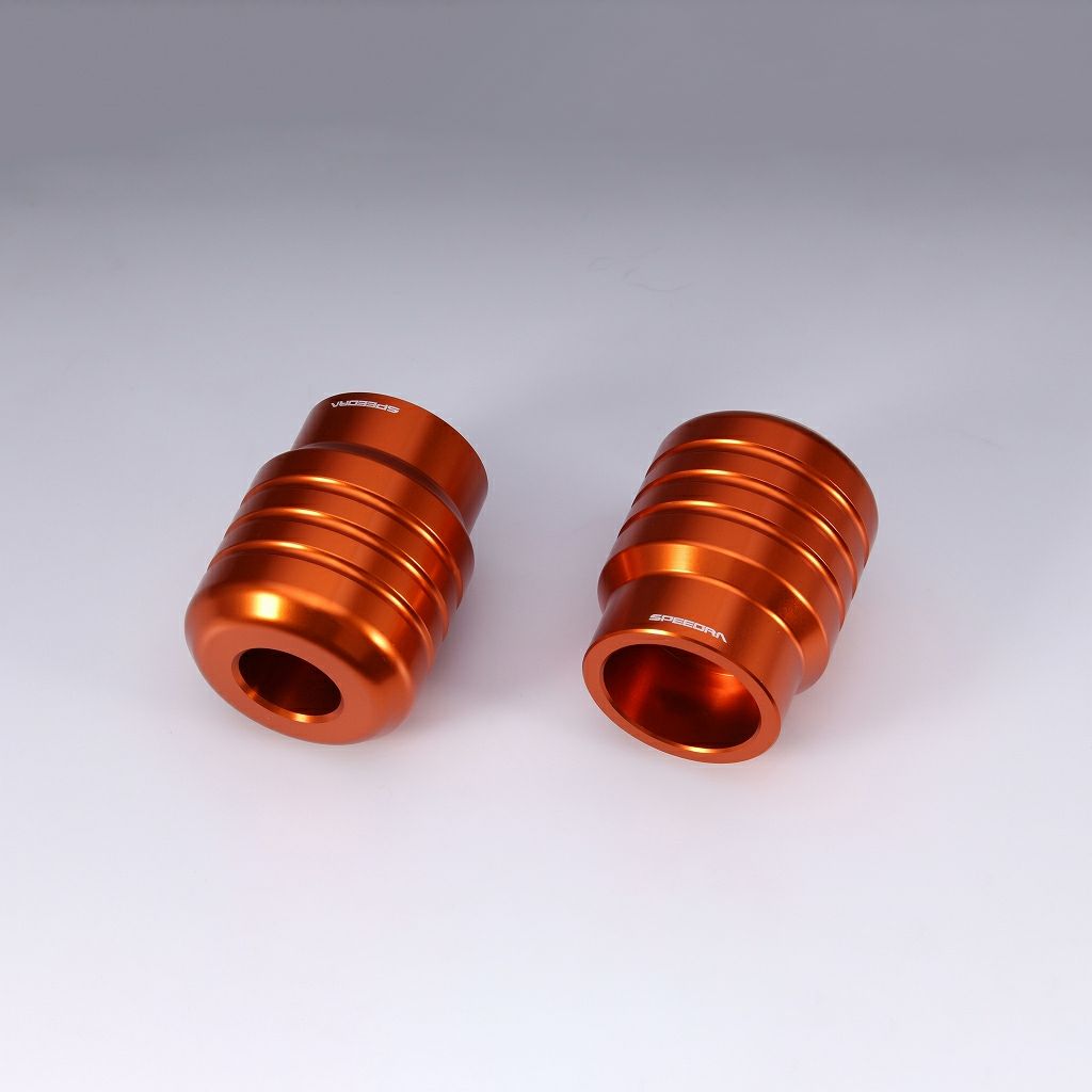 2014以降 ツーリング、2018以降 ソフテイル 純正クラッシュバー用 アルミスライダー (オレンジ)4