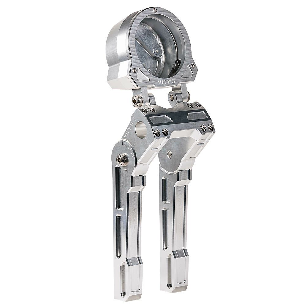 2022～ FXLRS、2025～ ソフテイル アジャスタブル シングルゲージハウジング シルバー Vitys Design （ビティーズデザイン） 2