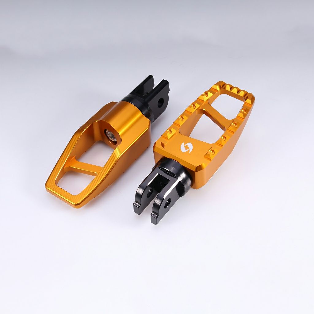 M8 ソフテイル、スポーツスターS、ナイトスター、パンアメリカ アルミ削り出し フットペグ (ゴールド)1