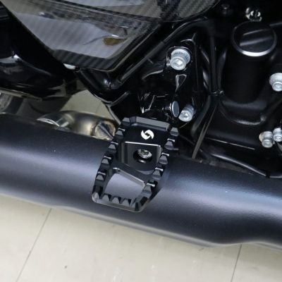 スポーツスター、ダイナ、ツーリング、ソフテイル アルミ削り出し フットペグ (ブラック) スピードラ