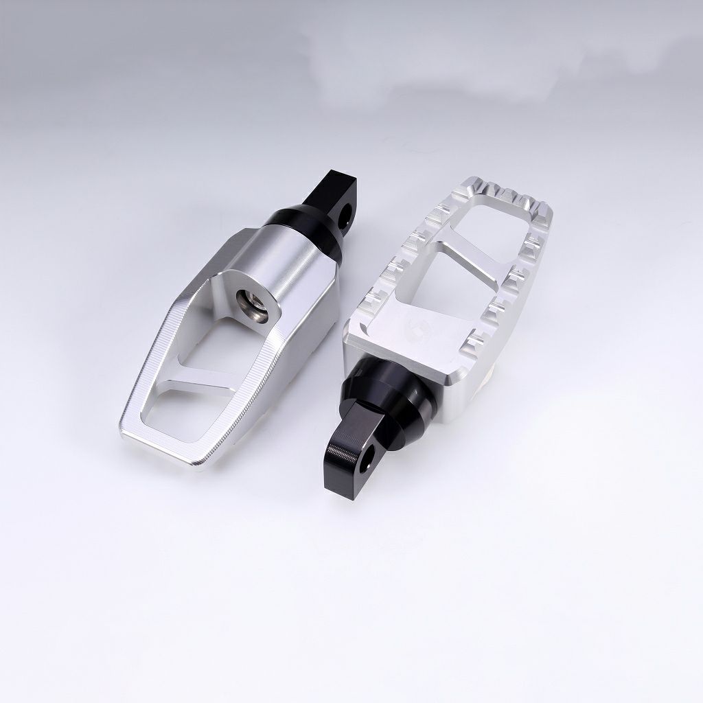 スポーツスター、ダイナ、ツーリング、ソフテイル アルミ削り出し フットペグ (シルバー)3