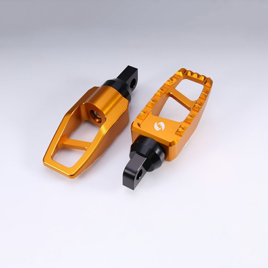 スポーツスター、ダイナ、ツーリング、ソフテイル アルミ削り出し フットペグ (ゴールド)3