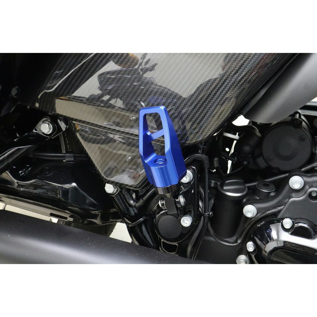 スポーツスター、ダイナ、ツーリング、ソフテイル アルミ削り出し フットペグ (ブルー)2