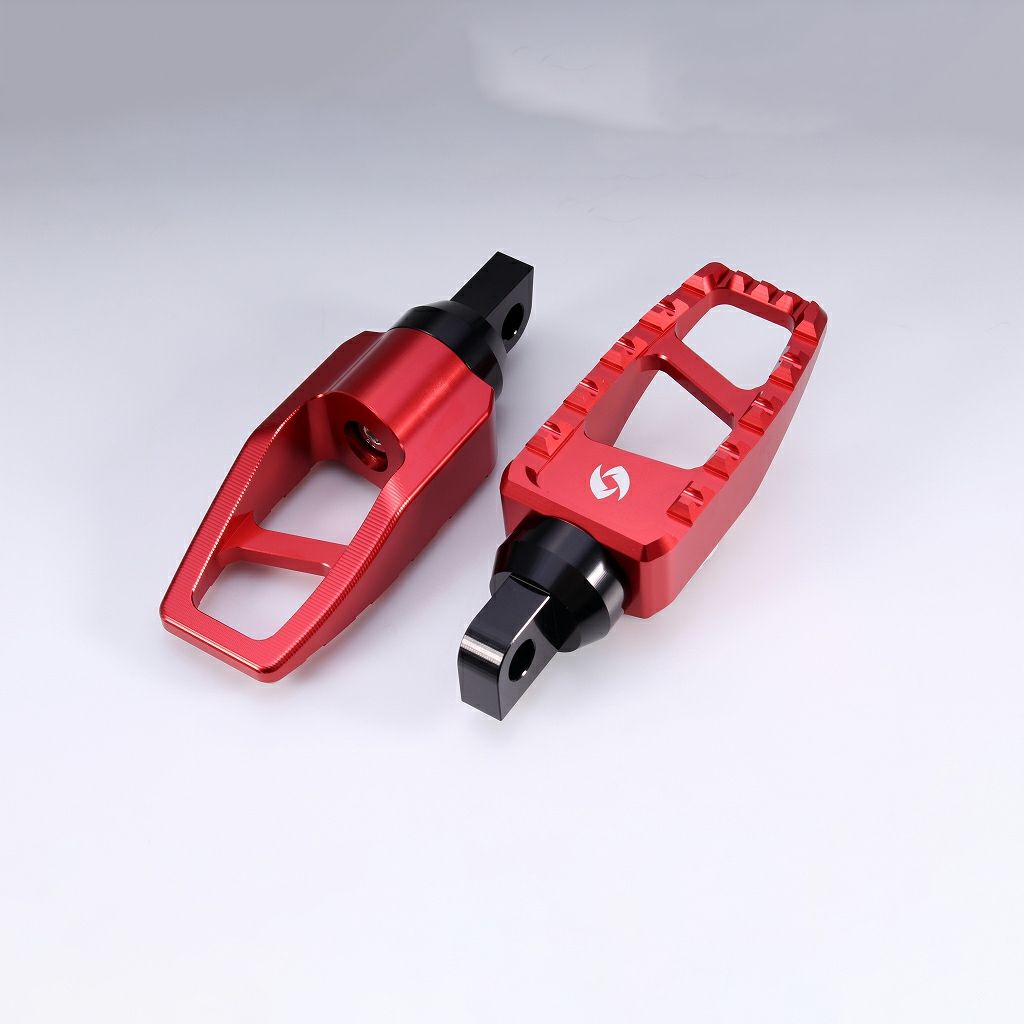 スポーツスター、ダイナ、ツーリング、ソフテイル アルミ削り出し フットペグ (レッド)3